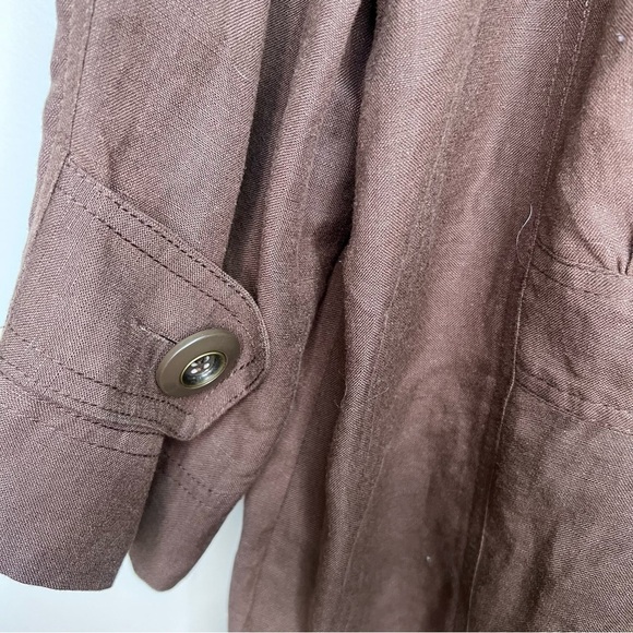 ADDITION Elle Brown Linen Lightweight Jacket Size 2x - Picture 8 of 11